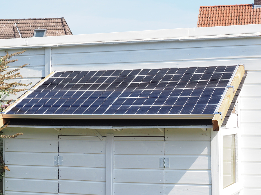 Kleine Solarheizung für Gartenhaus